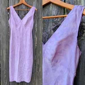 90's J. Crew Womens Silk V Neck Sleeveless Dress